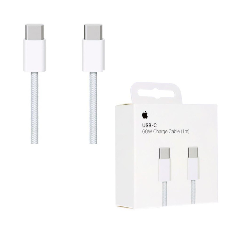 Apple – Braided Woven USB 2.0 Cable USB-C male – USB-C Λευκό 2m (MU2G3ZM/A)